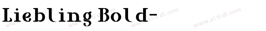 Liebling Bold字体转换